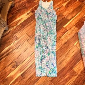 Women’s Lilly Pulitzer Paulina Jumpsuit In Full Bloom. Size xl